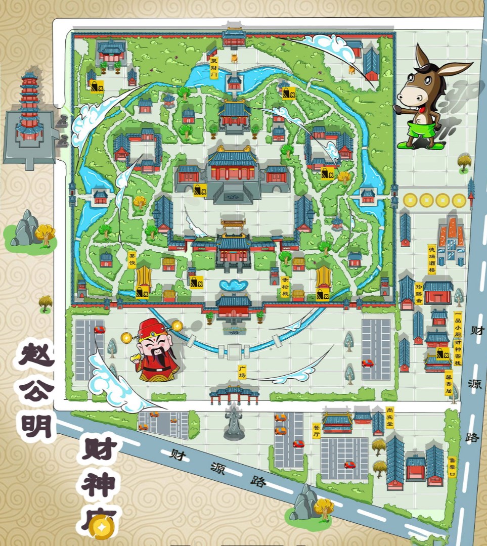 元氏寺庙类手绘地图